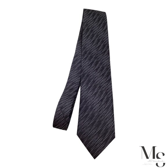 ZEGNA Current Black & Gray Abstract Art Luxury Silk Tie Italy W: 3" EX COND - Picture 6 of 6